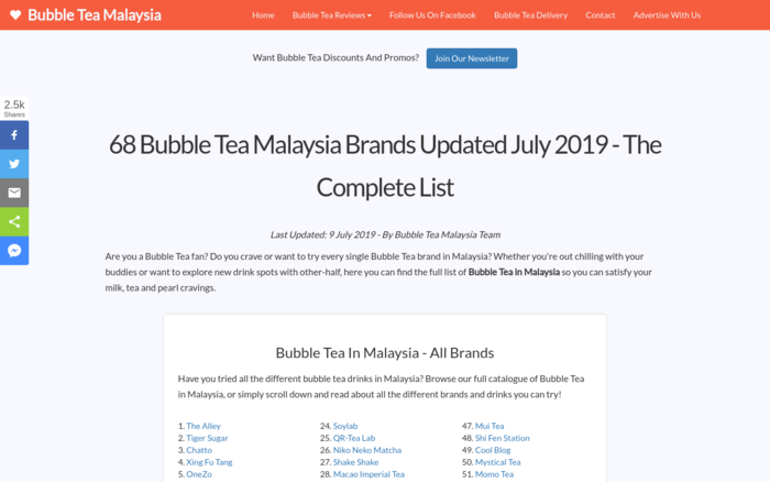 Bubble Tea Malaysia
